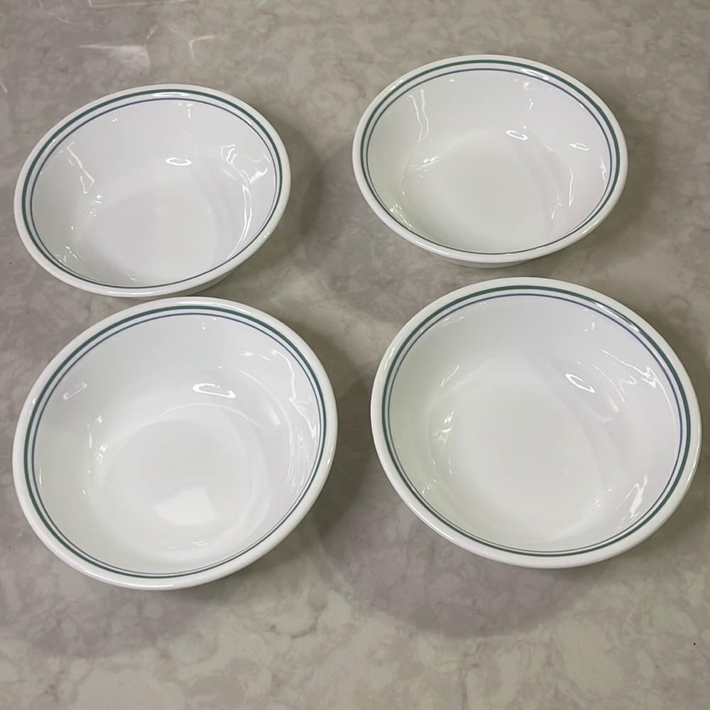 Corelle Rosemarie soup cereal bowls set 4.  Coordinate for South Beach Vitrelle